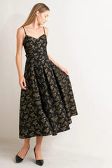 GARDEN OPERA WOVEN MIDI DRESS - Flying Tomato - Flyclothing LLC