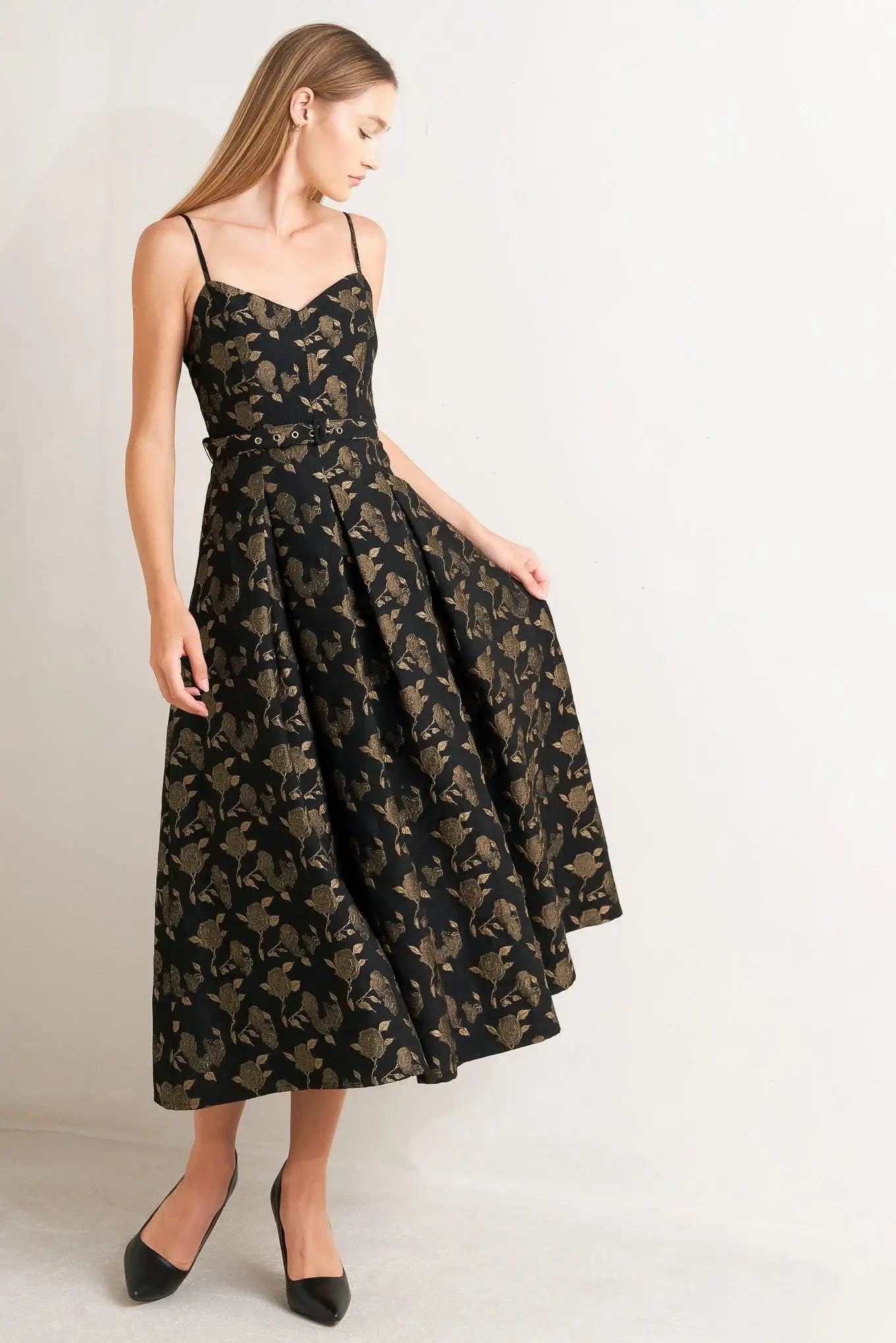 GARDEN OPERA WOVEN MIDI DRESS - Flying Tomato - Flyclothing LLC