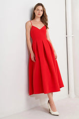 RUBY AFFAIR WOVEN MIDI DRESS - Flying Tomato - Flyclothing LLC