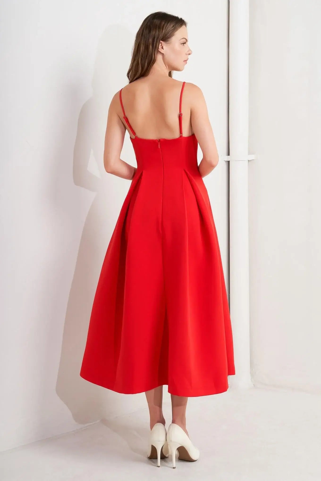 RUBY AFFAIR WOVEN MIDI DRESS - Flying Tomato - Flyclothing LLC