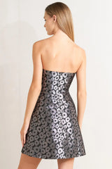 SHINE ON ME WOVEN JACQUARD MINI DRESS - Flying Tomato - Flyclothing LLC