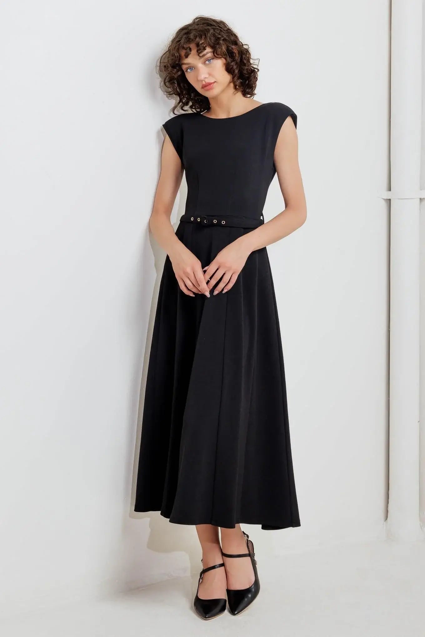MODERN MONA WOVEN MIDI DRESS - Flying Tomato - Flyclothing LLC