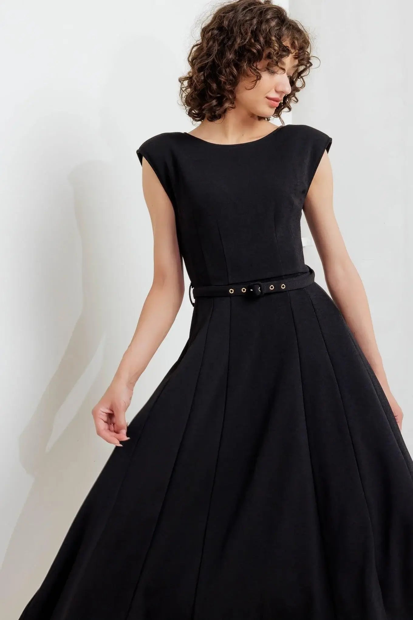 MODERN MONA WOVEN MIDI DRESS - Flying Tomato - Flyclothing LLC