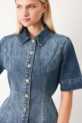 POWER IN DENIM MINI DRESS - Flying Tomato - Flyclothing LLC