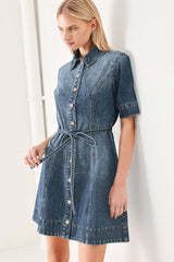 POWER IN DENIM MINI DRESS - Flying Tomato - Flyclothing LLC