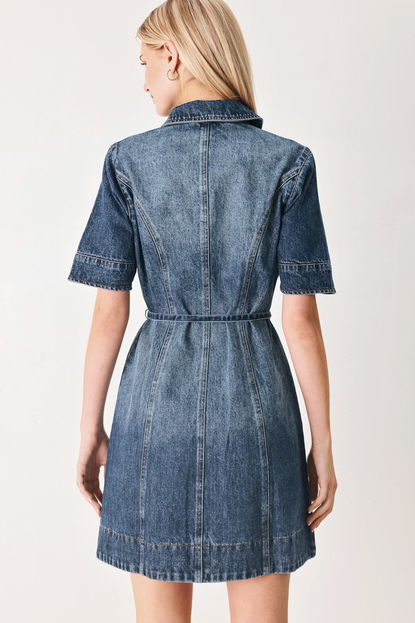 POWER IN DENIM MINI DRESS - Flying Tomato - Flyclothing LLC