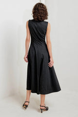 URBAN FRAME WOVEN MIDI DRESS - Flying Tomato - Flyclothing LLC