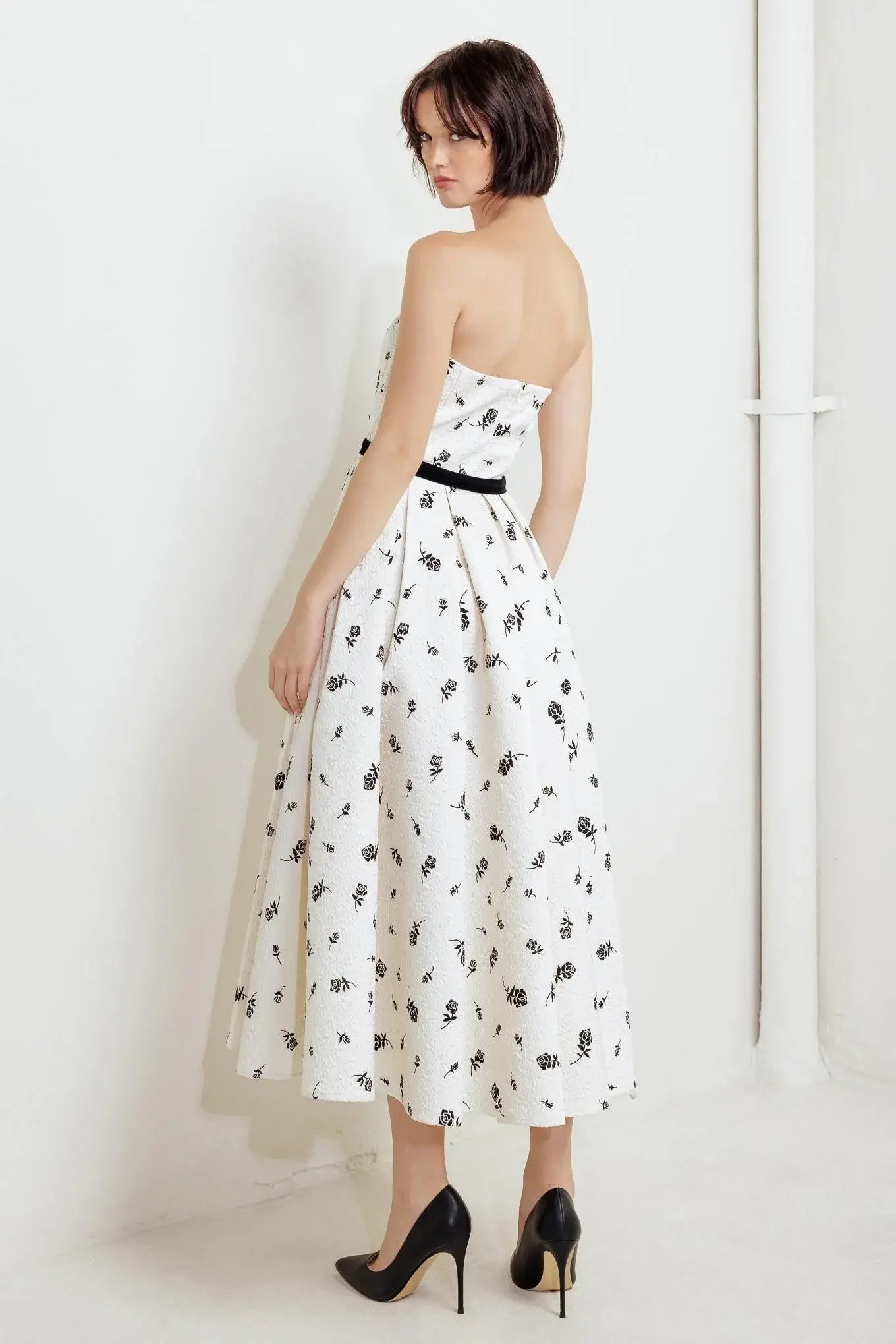 LOVELY CULTIVATED WOVEN MIDI DRESS - Flying Tomato - Flyclothing LLC