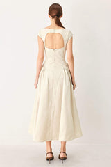 POLISHED OCCASION WOVEN MIDI DRESS