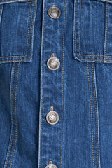 BLUE CRUSH DENIM MINI DRESS - Flying Tomato - Flyclothing LLC