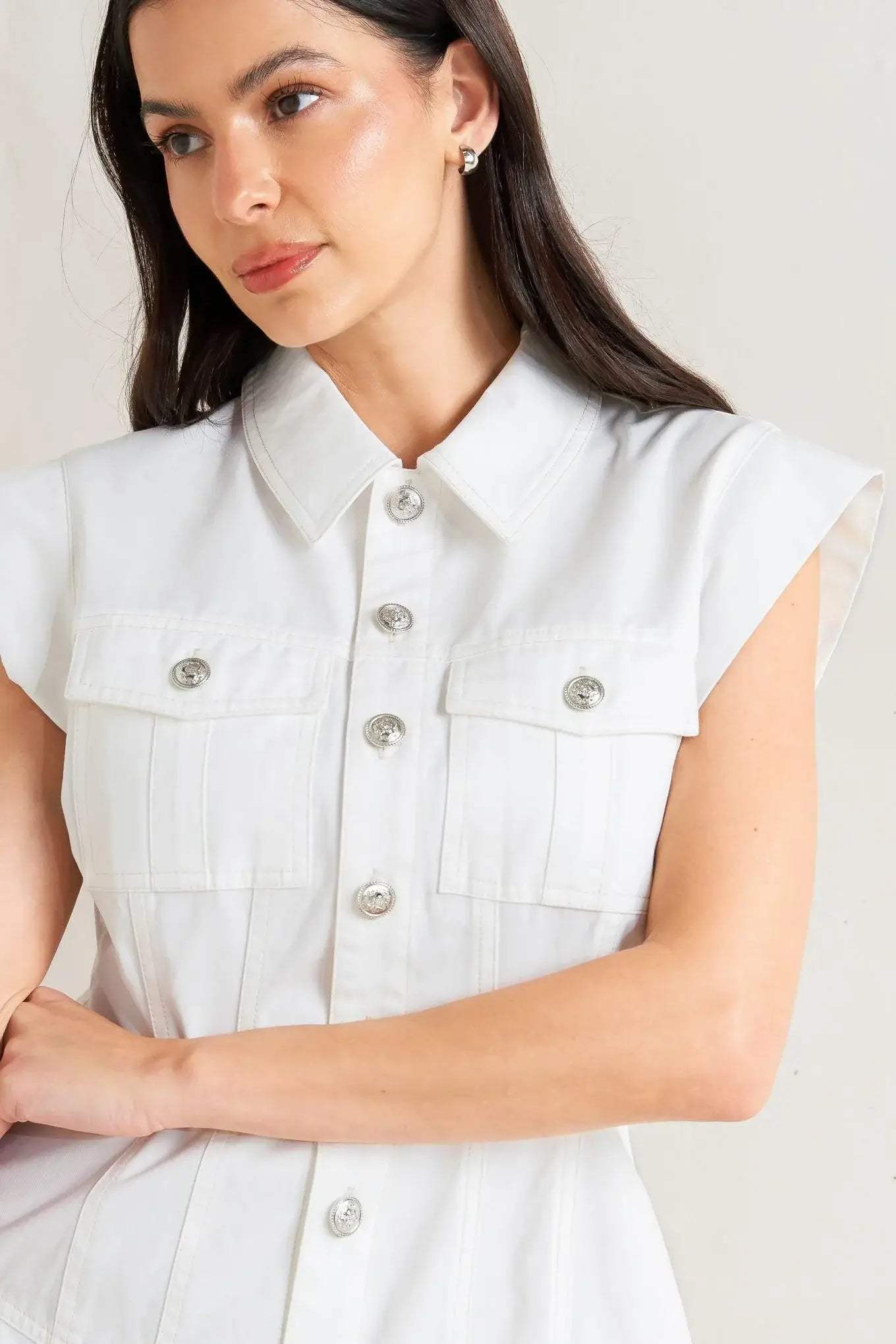 CONFIDENTLY YOURS WHITE WOVEN MINI DRESS - Flying Tomato - Flyclothing LLC