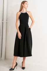 GALAXY CHARM WOVEN MIDI DRESS - Flying Tomato - Flyclothing LLC