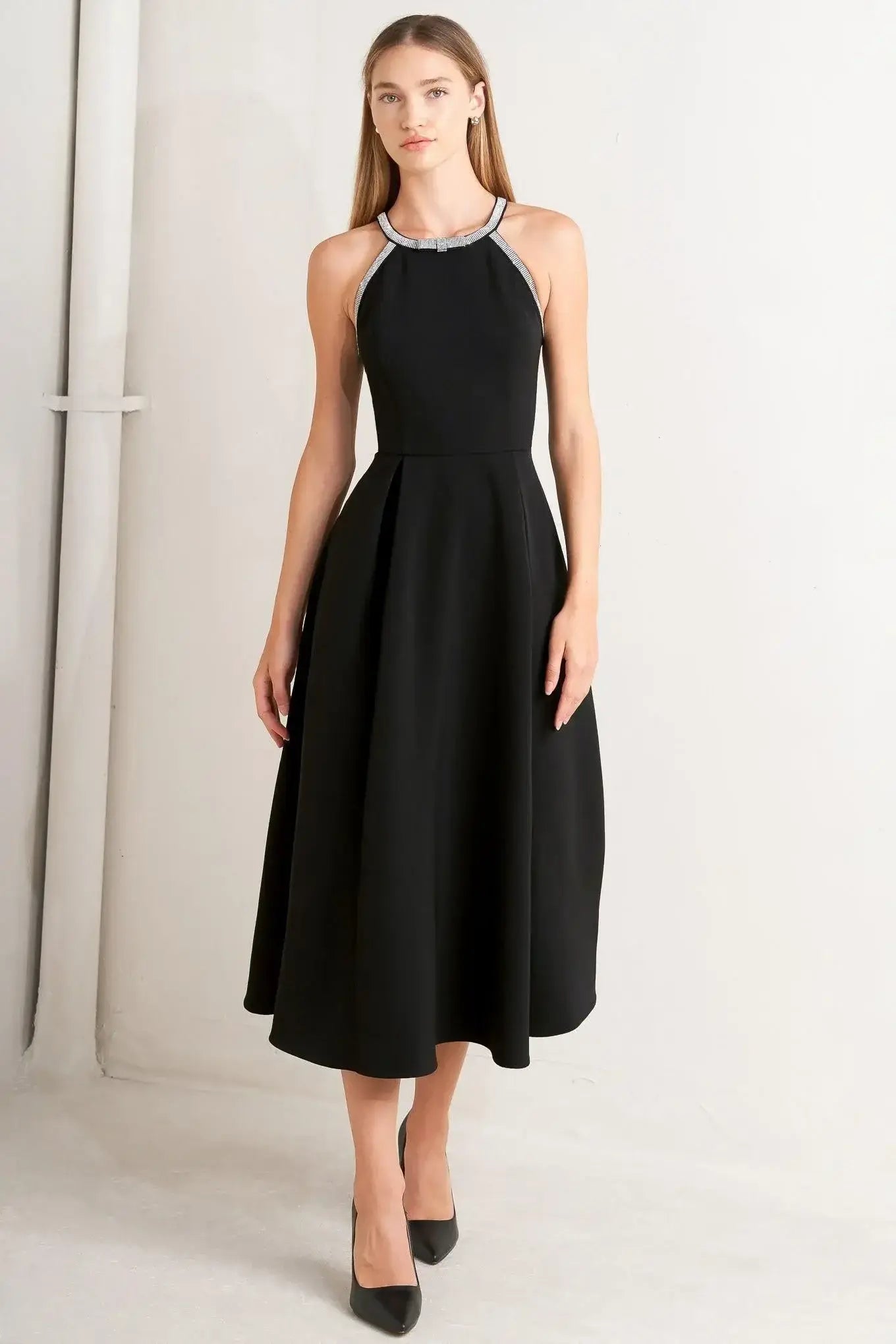 GALAXY CHARM WOVEN MIDI DRESS - Flying Tomato - Flyclothing LLC