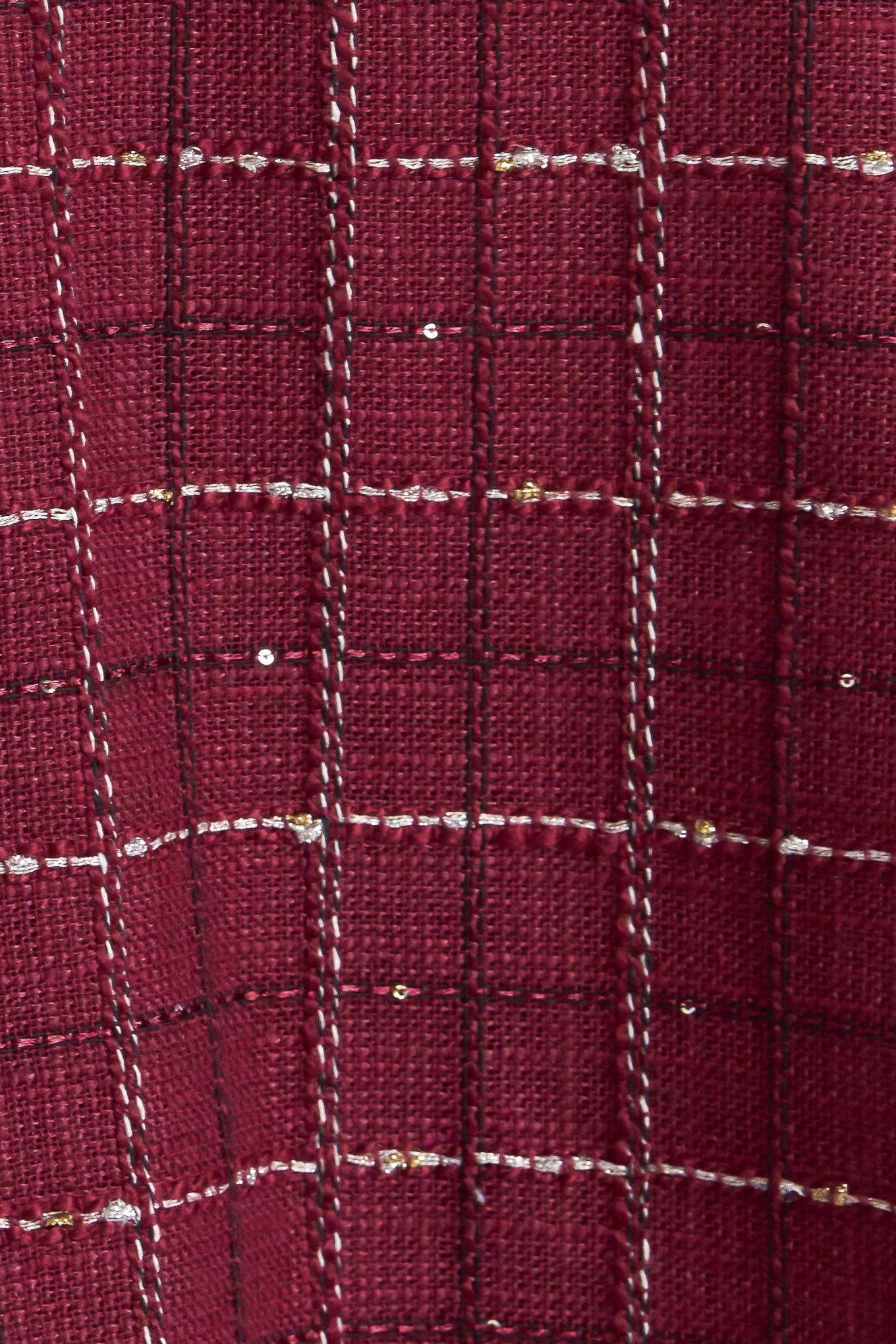 TWEED DOLL WINE WOVEN MINI DRESS - Flying Tomato - Flyclothing LLC