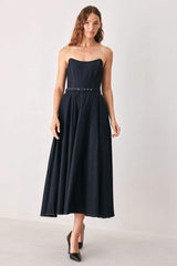 PARTY MUSE DENIM MIDI DRESS
