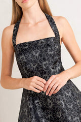 MYSTIC HOUR WOVEN JACQUARD MINI DRESS - Flying Tomato - Flyclothing LLC