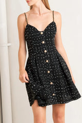 FRENCH CODE WOVEN TWEED MINI DRESS - Flying Tomato - Flyclothing LLC
