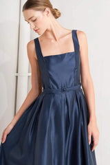 FEMME SILHOUETTE WOVEN MIDI DRESS - Flying Tomato - Flyclothing LLC