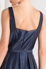 FEMME SILHOUETTE WOVEN MIDI DRESS - Flying Tomato - Flyclothing LLC