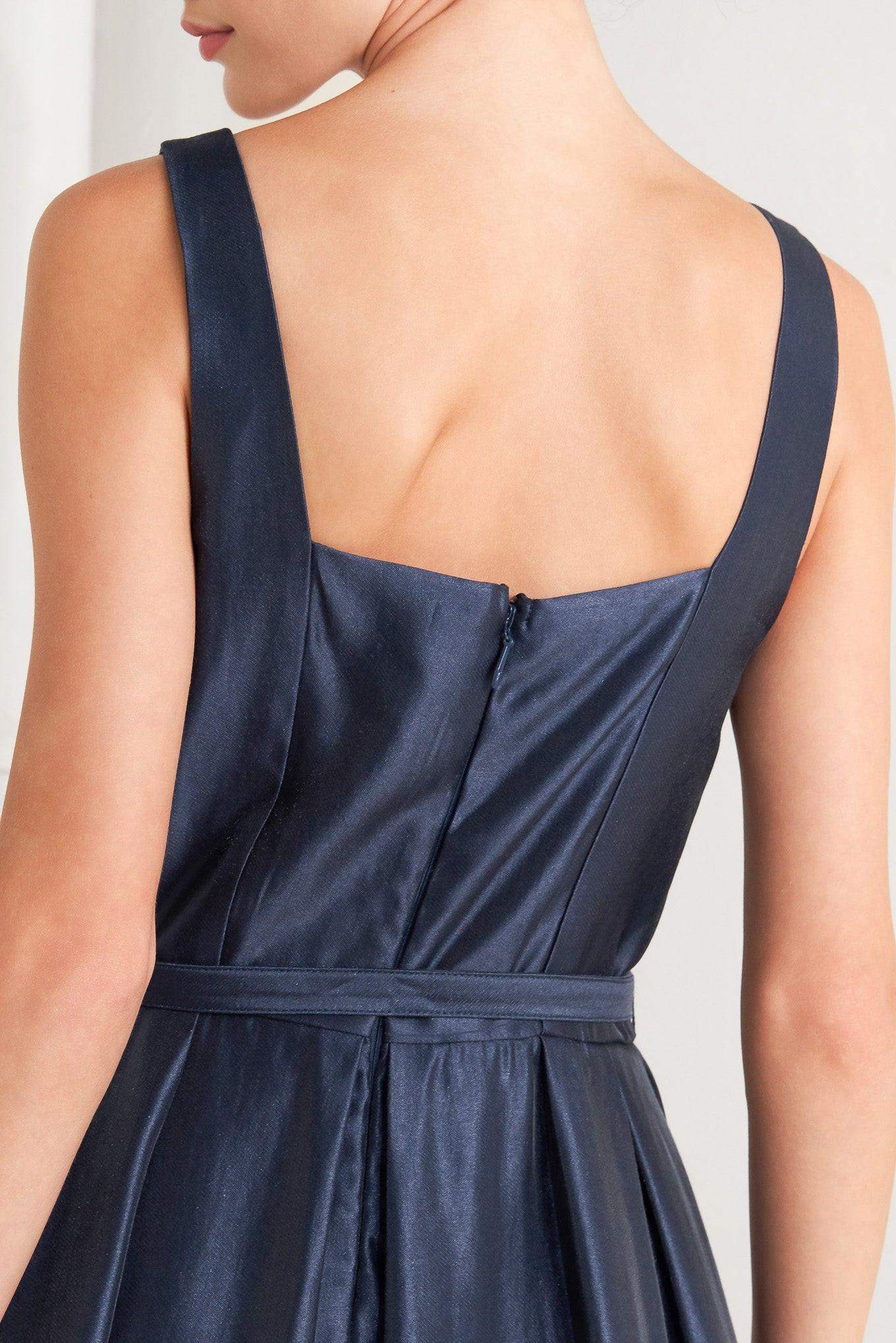 FEMME SILHOUETTE WOVEN MIDI DRESS - Flying Tomato - Flyclothing LLC