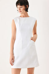 THE MODERN ICON WOVEN SHIFT DRESS