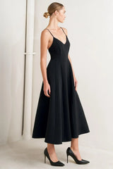 PURE INTENTION WOVEN MIDI DRESS - Flying Tomato - Flyclothing LLC