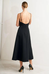 PURE INTENTION WOVEN MIDI DRESS - Flying Tomato - Flyclothing LLC