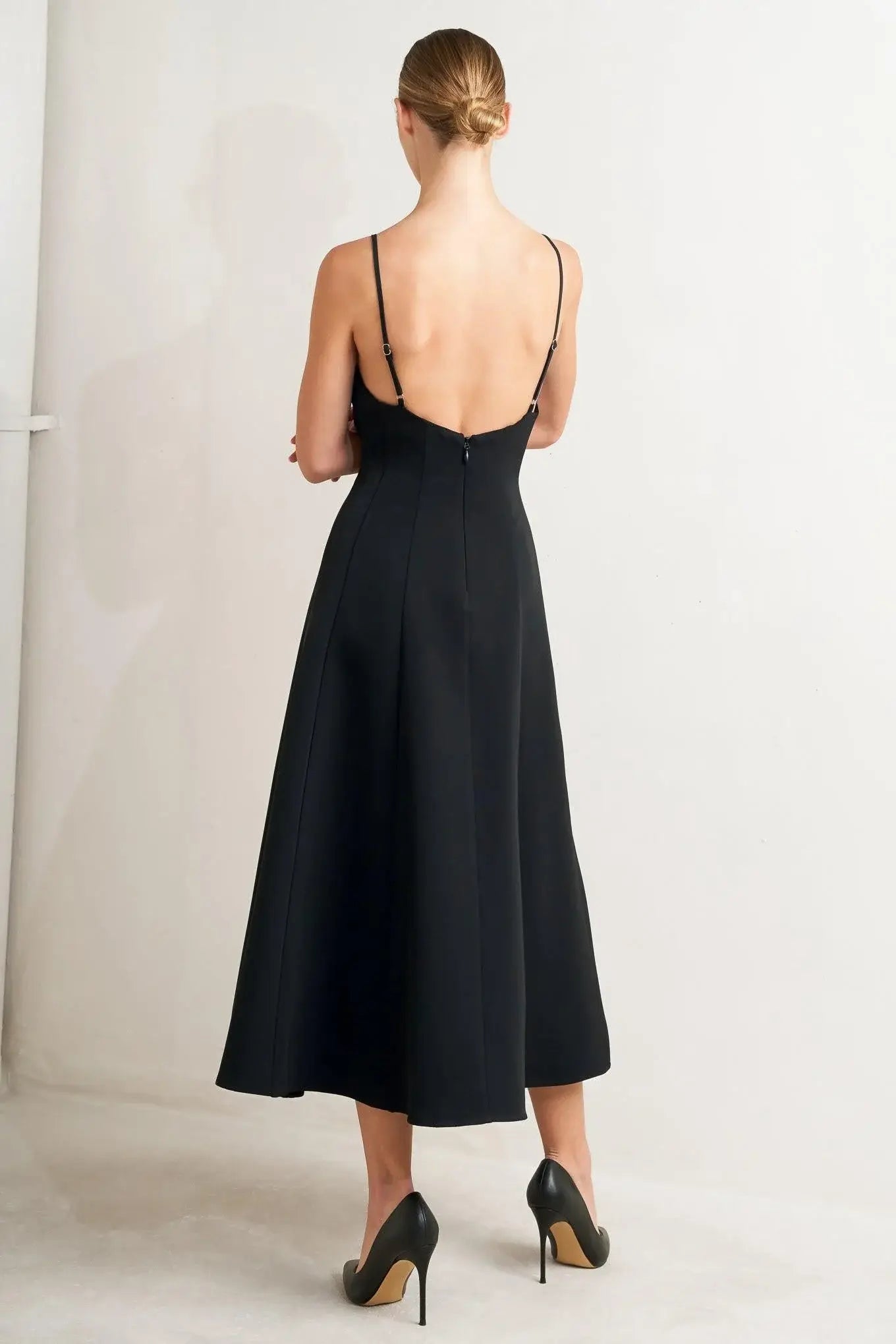 PURE INTENTION WOVEN MIDI DRESS - Flying Tomato - Flyclothing LLC