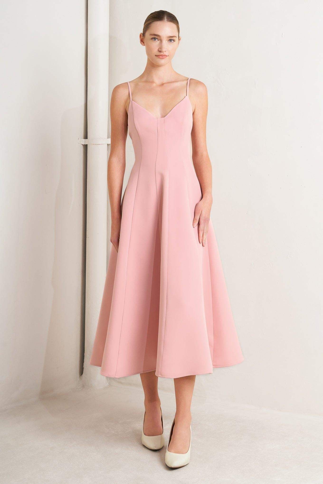 PURE INTENTION WOVEN MIDI DRESS - Flying Tomato - Flyclothing LLC