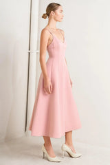 PURE INTENTION WOVEN MIDI DRESS - Flying Tomato - Flyclothing LLC