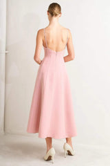 PURE INTENTION WOVEN MIDI DRESS - Flying Tomato - Flyclothing LLC
