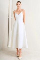 PURE INTENTION WOVEN MIDI DRESS - Flying Tomato - Flyclothing LLC