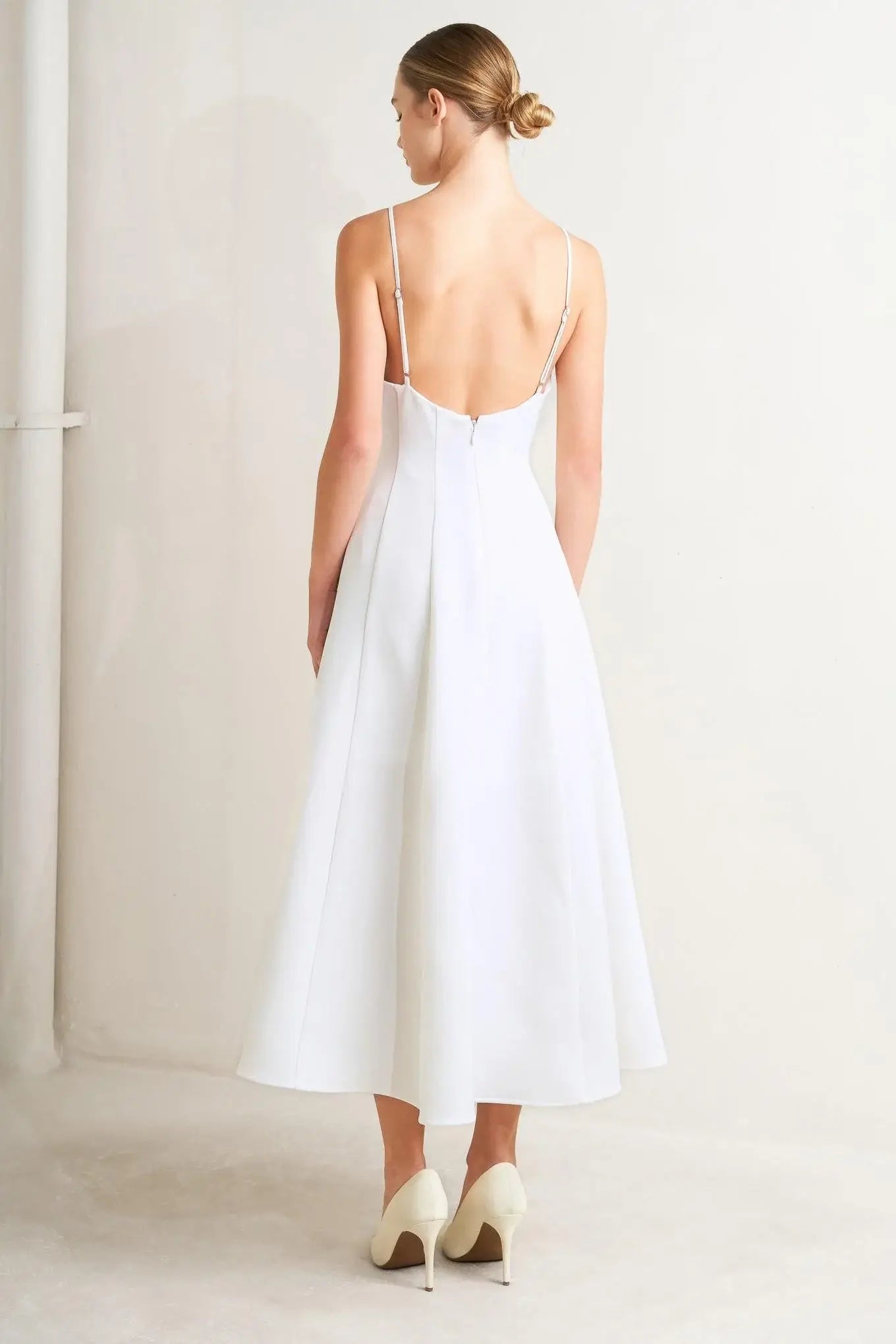 PURE INTENTION WOVEN MIDI DRESS - Flying Tomato - Flyclothing LLC