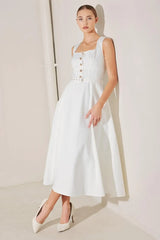 SUMMER SOCIAL WOVEN MIDI DRESS - Flying Tomato - Flyclothing LLC
