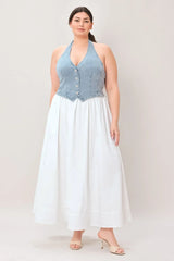 CITY TO COAST WOVEN MIDI DRESS - Flying Tomato - Flyclothing LLC