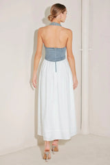 CITY TO COAST WOVEN MIDI DRESS - Flying Tomato - Flyclothing LLC