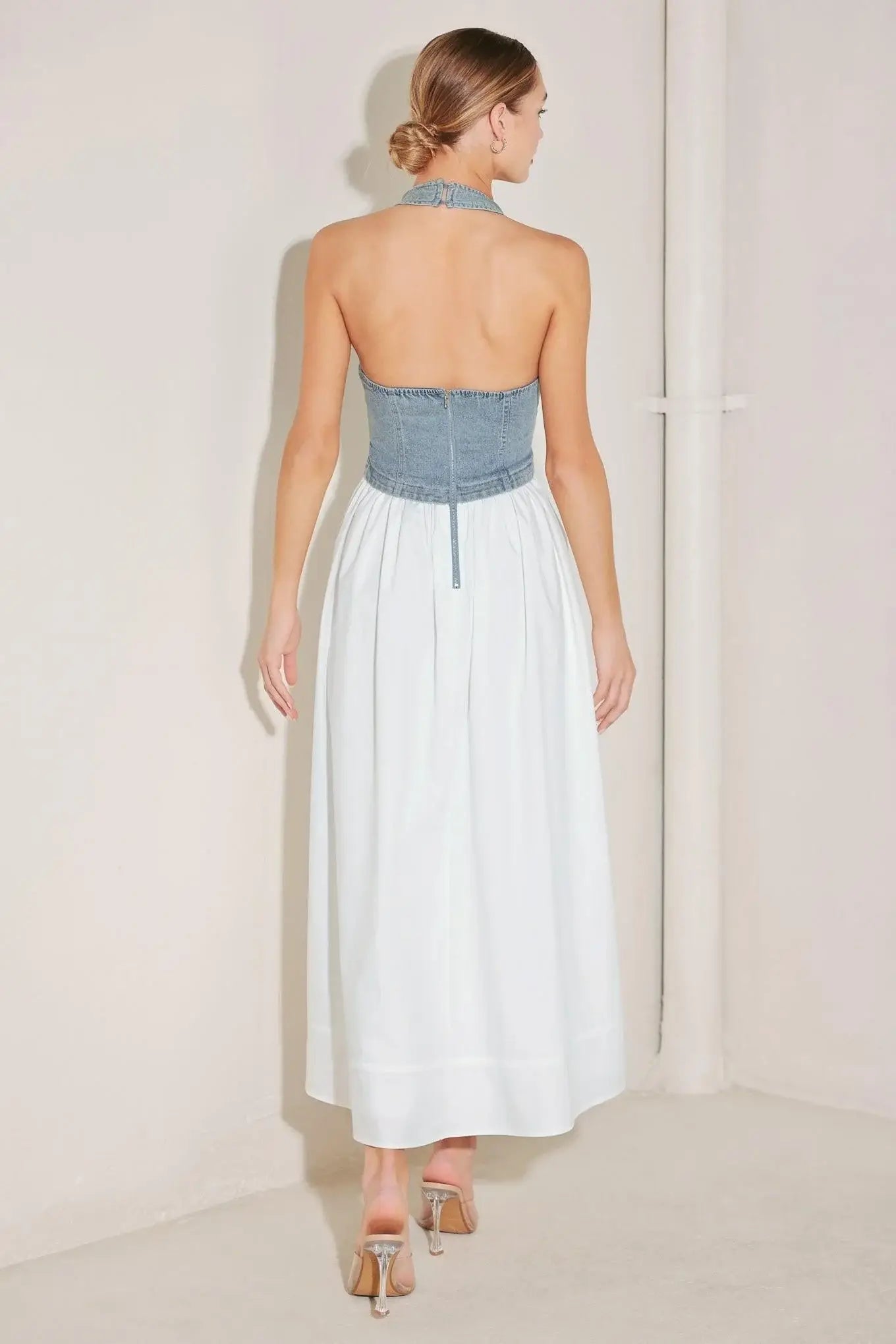 CITY TO COAST WOVEN MIDI DRESS - Flying Tomato - Flyclothing LLC