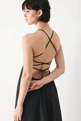 PURE LINE WOVEN MIDI DRESS - Flying Tomato - Flyclothing LLC