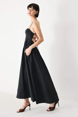 PURE LINE WOVEN MIDI DRESS - Flying Tomato - Flyclothing LLC