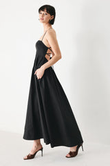 PURE LINE WOVEN MIDI DRESS - Flying Tomato - Flyclothing LLC