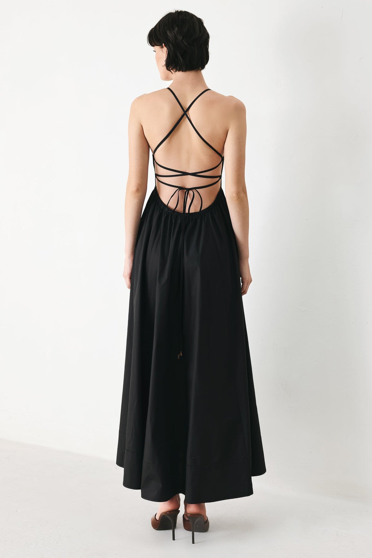 PURE LINE WOVEN MIDI DRESS - Flying Tomato - Flyclothing LLC