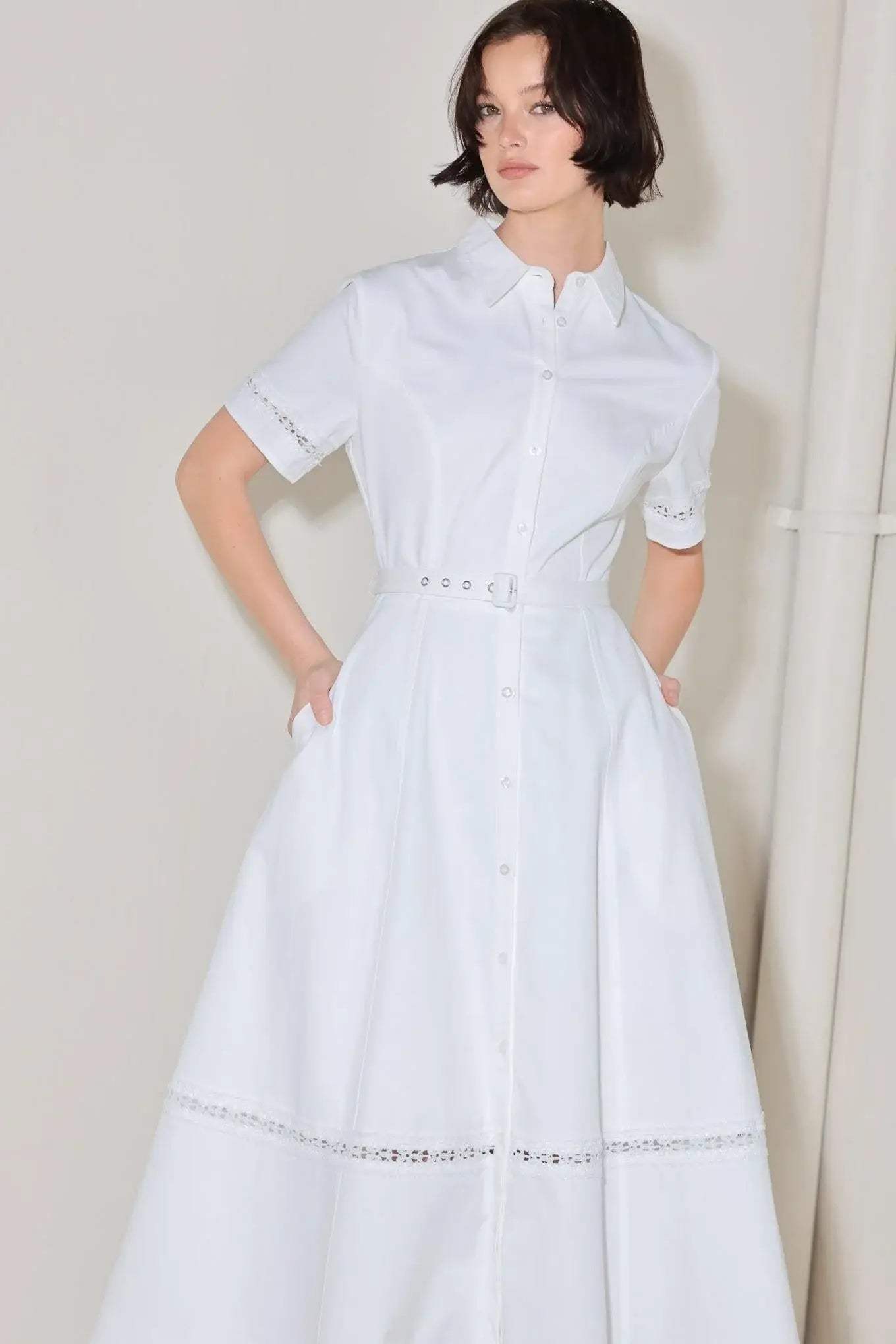 ELEGANT ENCOUNTER WOVEN MIDI DRESS - Flying Tomato - Flyclothing LLC