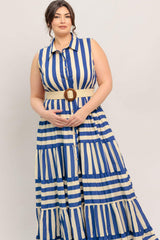 SUNSET BOARDWALK STRIP MAXI DRESS - Flying Tomato - Flyclothing LLC
