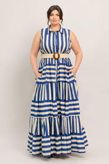 SUNSET BOARDWALK STRIP MAXI DRESS - Flying Tomato - Flyclothing LLC