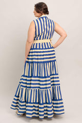 SUNSET BOARDWALK STRIP MAXI DRESS - Flying Tomato - Flyclothing LLC