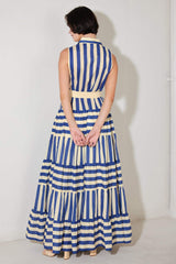 SUNSET BOARDWALK STRIP MAXI DRESS - Flying Tomato - Flyclothing LLC