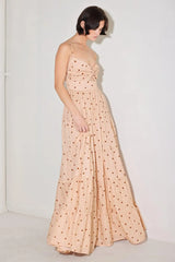DOTTED DREAM WOVEN MAXI DRESS - Flying Tomato - Flyclothing LLC