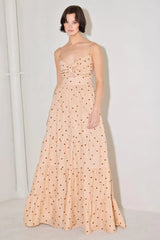 DOTTED DREAM WOVEN MAXI DRESS - Flying Tomato - Flyclothing LLC