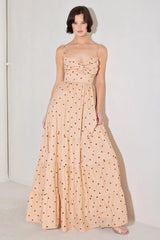 DOTTED DREAM WOVEN MAXI DRESS - Flying Tomato - Flyclothing LLC
