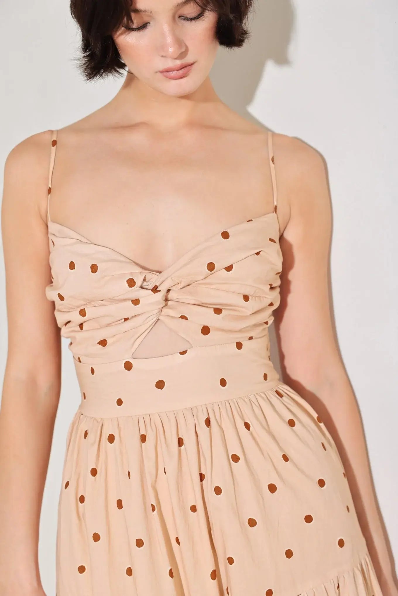 DOTTED DREAM WOVEN MAXI DRESS - Flying Tomato - Flyclothing LLC